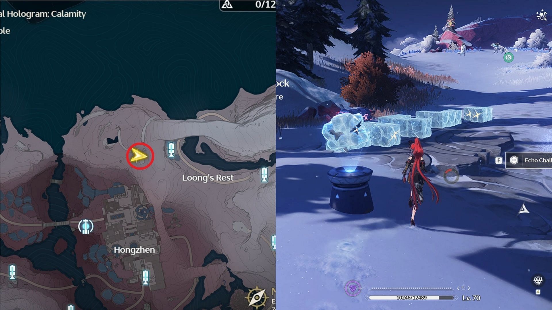 Location of the third Echo Challenge (Image via Kuro Games)